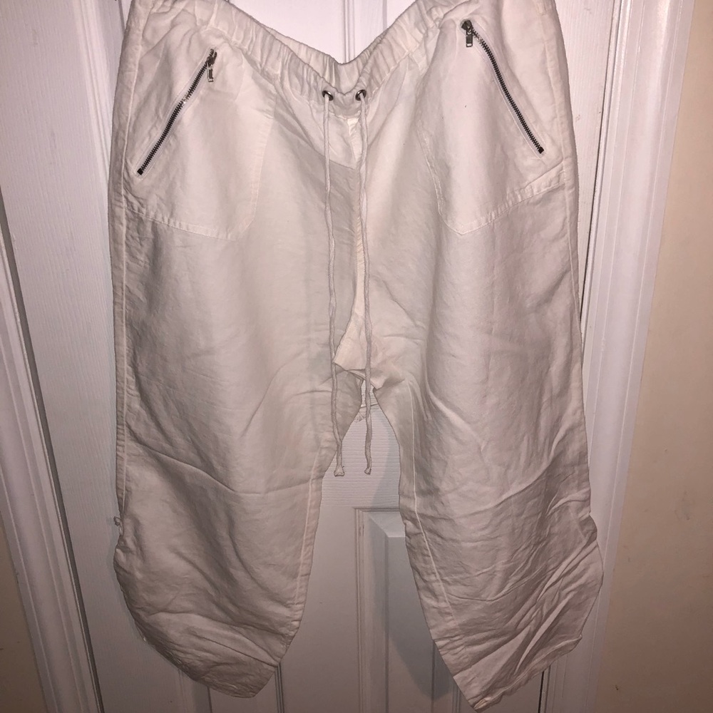 Cropped linen pants